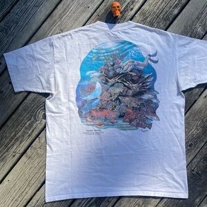 90s ocean nature animal art shirt sz XL